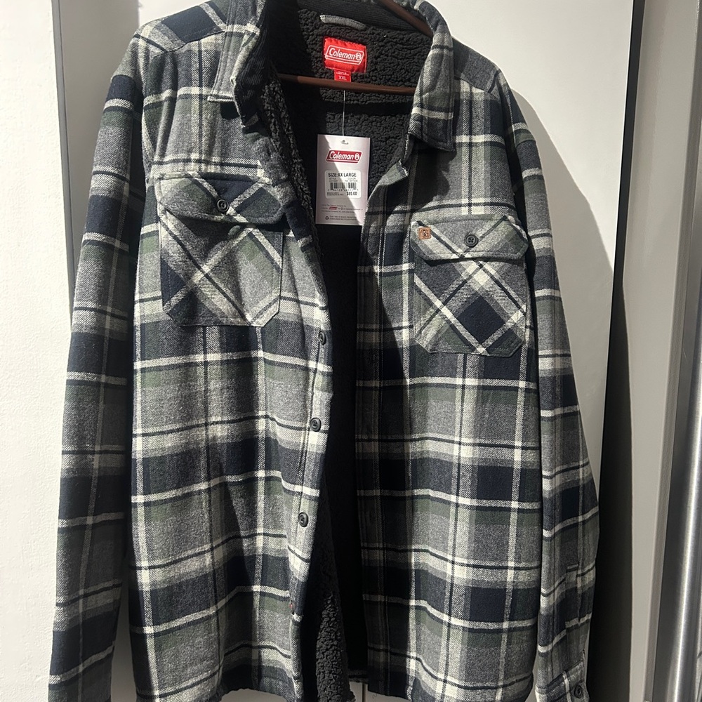 Coleman Men's Plaid Jacket - Black and Green